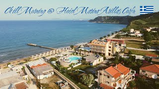 Hotel Marina Morning Arillas June 2023  Corfu Greece  Aerial views [upl. by Akilaz]