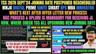 TCS 10 IMP UPDATES INTERVIEW RESULT NEW DOJ IN OCT MTOP ACCESS BGC PROCESS ILP XPLORE TRAINING [upl. by Neggem836]