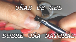 Uñas de Gel sobre uña natural  Tutorial paso a paso [upl. by Kizzie]