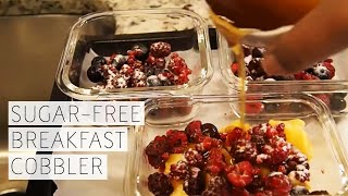 VEGAN amp PALEO SUGAR FREE BREAKFAST COBBLER  VMerleé [upl. by Yliak]