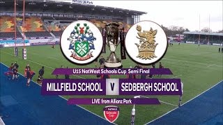 U15s NatWest Schools Cup Semi Final Highlights Millfield v Sedbergh [upl. by Rosabella]