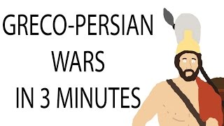 GrecoPersian Wars  3 Minute History [upl. by Aiehtela846]