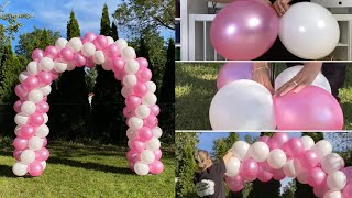 Balloon Arch Tutorial  Decoration At Home [upl. by Mccafferty]