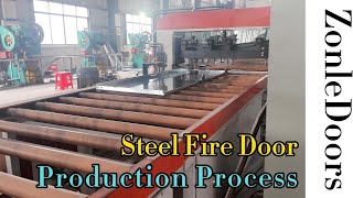 Zonledoors Durable Steel Fire Door Production Procuce [upl. by Lletnahc]