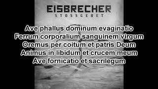 Eisbrecher  Stossgebet Lyrics [upl. by Anailli]