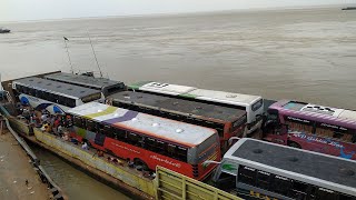 Bangladesh Biggest Ferry Ghat Paturia  Ferry Services Bangladesh  Ferry Ghat Moving [upl. by Etnahsa]