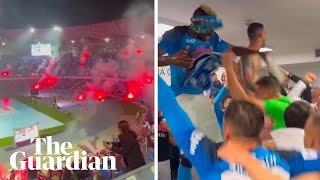 The winning moment Napoli players and fans celebrate title [upl. by Monah]