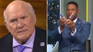 Terry Bradshaw tells Michael Strahan he is filing a protest after Fox NFL mocking [upl. by Ayhay564]