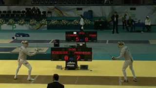 20100405 ms chm Individual Baku 16 yellow SCHROEDTER Sebastian GER 15 vs PROCHNIAK Evan USA 13 sd No [upl. by Nayrb]