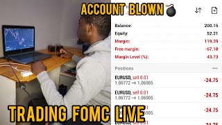 Trading FOMC Liveaccount blown [upl. by Arramahs983]