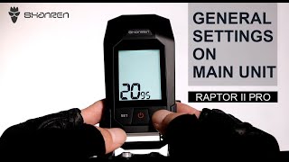 General Settings on Shanren Raptor II Pro Bicycle Computer [upl. by Son518]