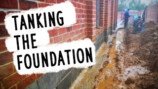 Tanking the Foundation wall with Remmers MB2K flexible Tanking Slurry [upl. by Ginsburg]