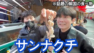 タコを生きたまま食べる韓国の食文化サンナクチ [upl. by Newg]