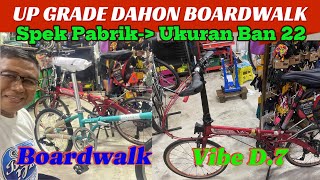 UN BOXING amp UP GRADE DAHON BOARDWALK RING 20 JADI UKURAN BAN 22 DOUBLE CRANK [upl. by Erlina]