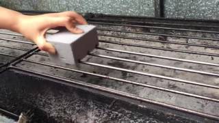 grill stone grill cleaner grill cleaning stone grill brick grillbrick [upl. by Enitsirhk]