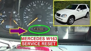 Mercedes w163 Service Reset Oil Life Reset on ML320 ML430 ML350 ML500 ML270 ML230 ML400 [upl. by Chaddie]