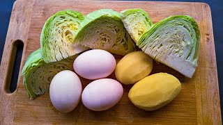 Cabbage amp Eggs Tastes better than Meat Healthy Breakfast ideas Quick amp Simple Recipe [upl. by Aralc]