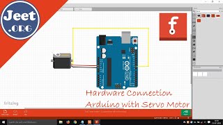 How to Practically Connected Servo Motor with Arduino in Fritzing Software  Jeetorg [upl. by Fredette]