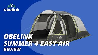 Obelink Summer 4 Easy Air Review Snel op te zetten tent  Obelink [upl. by Mlawsky]