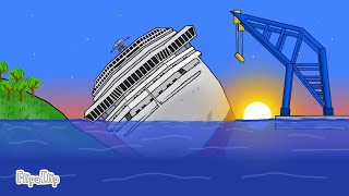 COSTA CONCORDIA 🚢⚓ FlipaClip part 3 [upl. by Oringas]