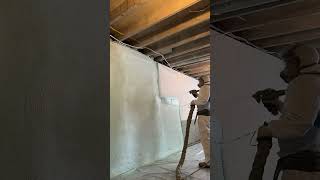 The best basement insulation Closed cell spray foam [upl. by Ialohcin800]