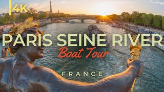 Bateau Mouche Paris Tour 4K  Cruise on the Seine in Paris [upl. by Amehr]