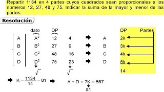 Matemáticas Reparto Proporcional directo inverso y compuesto Ejercicios resueltos de Magnitudes [upl. by Lleynod]