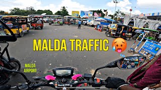 Malda to gazole ride full traffic 🚦🥵 and malda airport butterfly 🦋 view full enjoy ☺️ ride [upl. by Catlee]