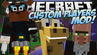 Minecraft  CUSTOM PLAYERS MOD New Heads Arms Bodies and More WearMC Mod  Mod Showcase [upl. by Premer]