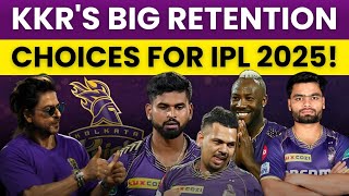 🛑 LIVE IPL Mega Auction RETENTION  KKR Retained Players 2025 💜💛 [upl. by Aihsek91]