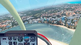 FSX  Short Helicopter Flight over Caloundra Queensland Australia  DodoSim 206 X [upl. by Araf]