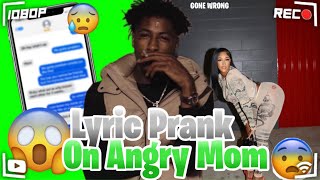 Nba YoungBoy  “Heard Of Me”  LYRIC PRANK ON ANGRY MOM 🤬GONE WRONG SHE KICKED ME OUT [upl. by Zuliram]