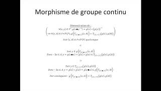 Groupe topologique partie 3  Morphisme de groupe continu [upl. by Teresita]