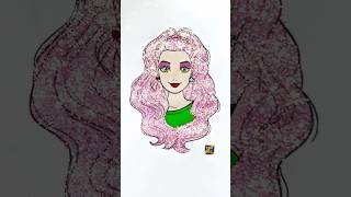 DIY Barbie Girl Glitter Pink hair creative idea for kids kids barbie barbiegirl glitter girl [upl. by Arvind]