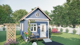 Small House design 4x7 meters With Loft and Floor Plan [upl. by Radack]