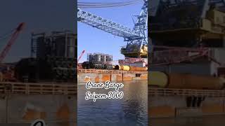 CRANE BARGE SAIPEM 3000 offshore [upl. by Ynnub3]