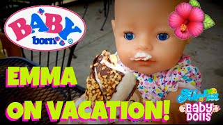 🌺 Baby Born Emmas Adventures Compilation 🚙 Vacation Packing Playground Outing amp Beach Time 🏖 [upl. by Eanaj]