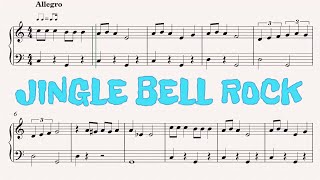 JINGLE BELL ROCK  FREE Piano Notes Video by MY PIANO LESSON [upl. by Niledam300]