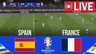 🔴 LIVE  Spain vs France  UEFA EURO 2024  Semifinal  Full Match Streaming [upl. by Kosaka]