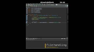 0008 File Handling java coding programming shorts [upl. by Burta132]