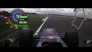 F1 2009 British GP Sebastian Vettel Onboard Pole Lap FOM HDwmv [upl. by Farnham]