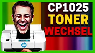 HP Laserjet CP1025 Color Toner wechseln  CP1025nw [upl. by Fortune]