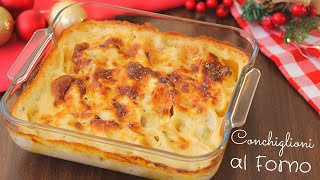 CONCHIGLIONI AL FORNO con RICOTTA SALMONE E PISELLI  Ricetta del Menù di natale 2019 [upl. by Neumark]