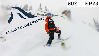 skiing at GRAND TARGHEE resort  vanlife wyoming [upl. by Cohlier]