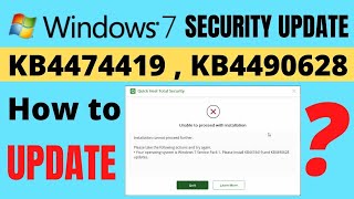 How to download KB4474419  KB4490628 update for windows 7 [upl. by Tilla]