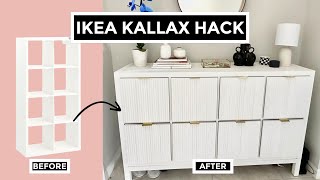 IKEA KALLAX HACK TRANSFORMATION  EASY DIY SIDEBOARD TO ELEVATE YOUR SPACE [upl. by Haseefan]