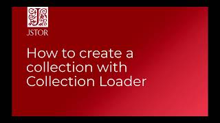 How to create a collection with Collection Loader [upl. by Spense]