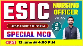 ESIC  DSSSB  Special Mcq  Nursing Officer Live Classes  Rj Career point [upl. by Nauquf]