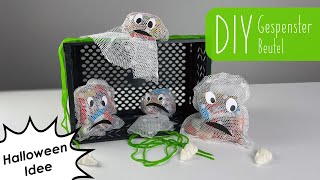 DIY Halloween Gespenster Beutel  Nähen oder Basteln  Deko [upl. by Ellissa]