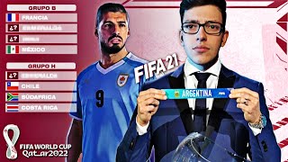 Simulo y Sorteo el MUNDIAL DE QATAR 2022 en FIFA 21 y esto sucede [upl. by Jaddo]